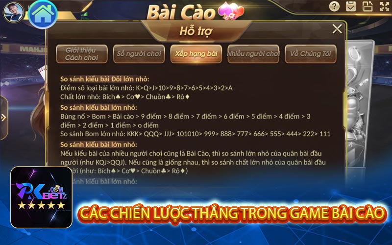 cac chien luoc thang trong game bai cao